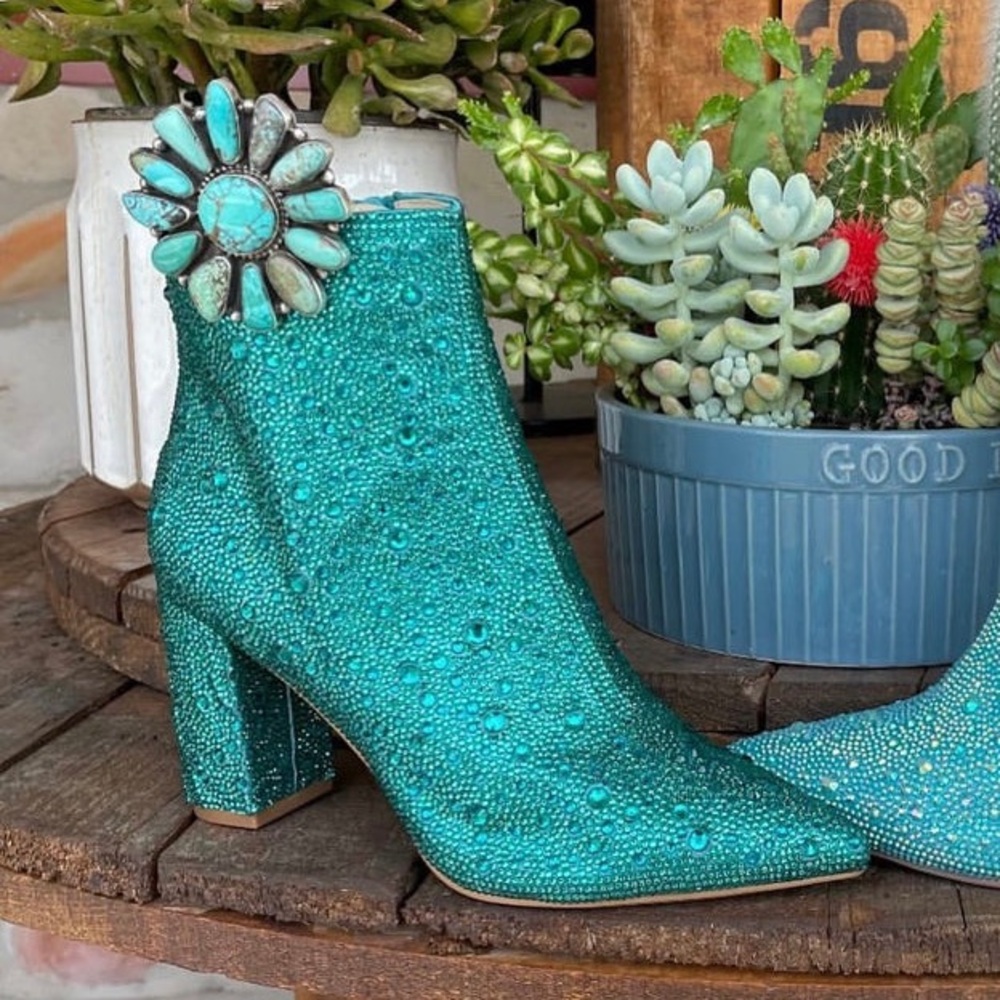 Betsey Johnson Cady Dark Turquoise Booties